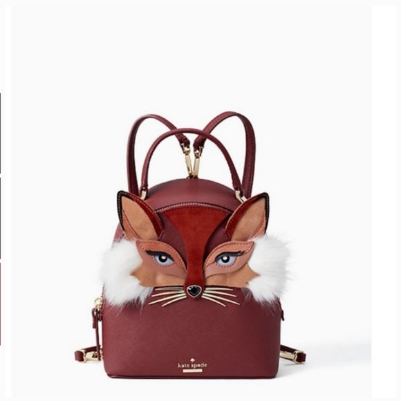 kate spade So Foxy Fox Binx Backpack purse crossbody bag nwot - Picture 4 of 8
